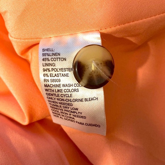 Alex Marie Pink Linen Cotton Blend Tie Waist Pinafore Apron A-Line Midi Dress - Picture 4 of 5